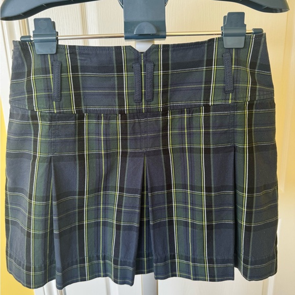 Esprit Casual Plaid High Waist Pleated A-Line Uniform Mini Skirt - Picture 2 of 4